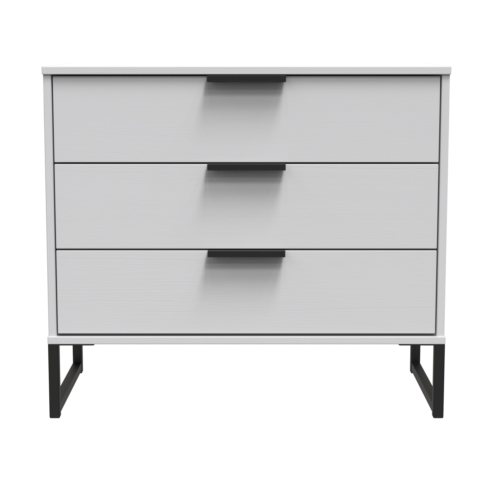 Hong Kong (Black Sleigh Legs) 3 Drawer Chest