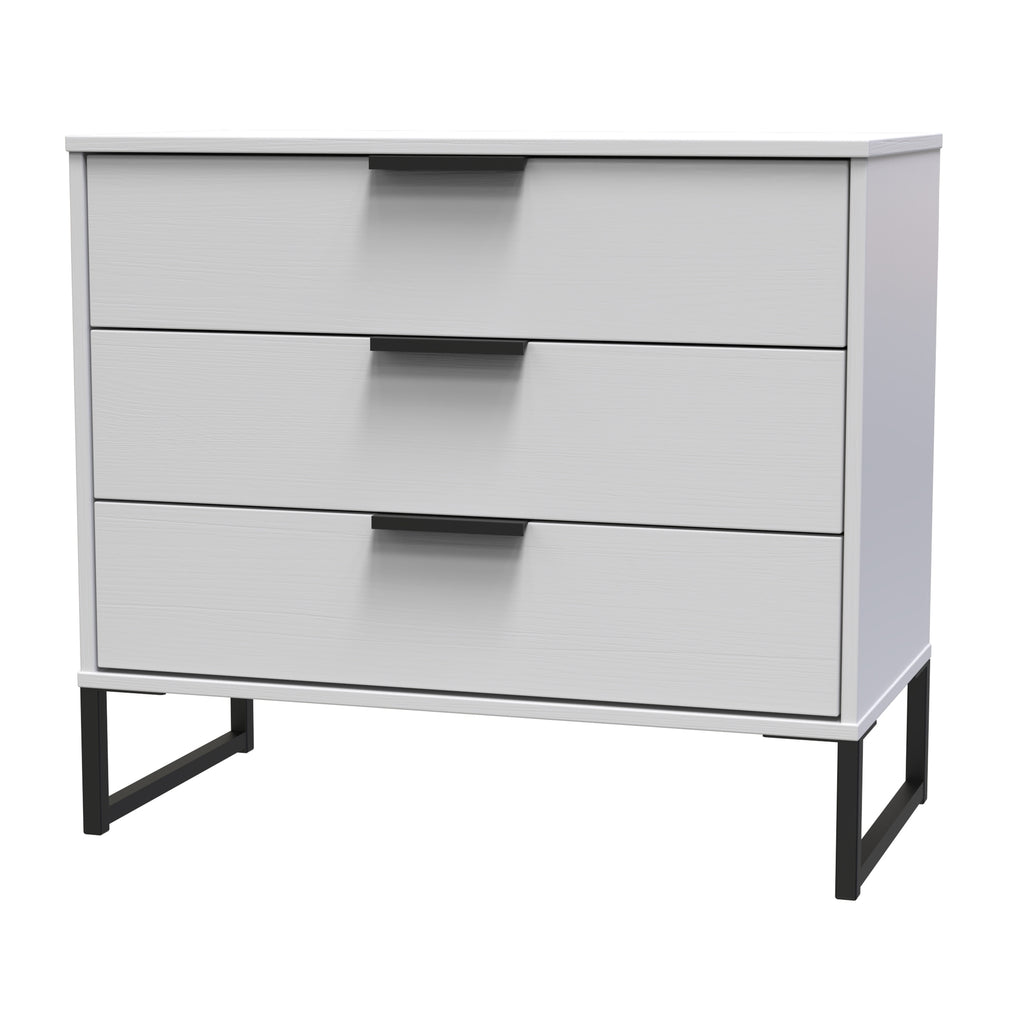 Hong Kong (Black Sleigh Legs) 3 Drawer Chest