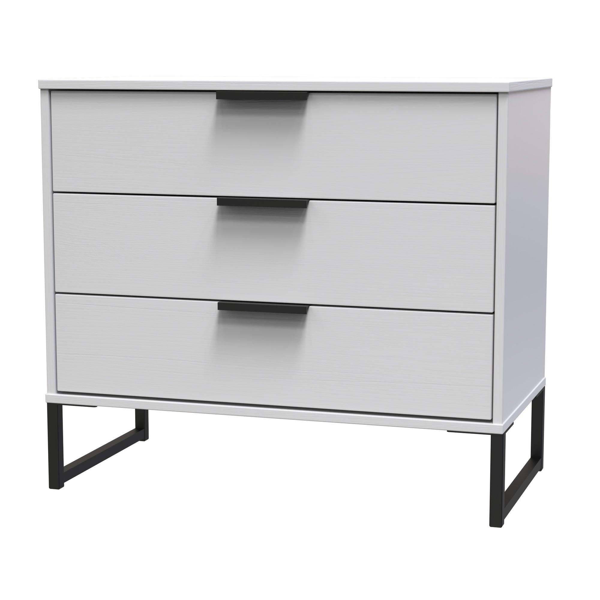 Hong Kong (Black Sleigh Legs) 3 Drawer Chest