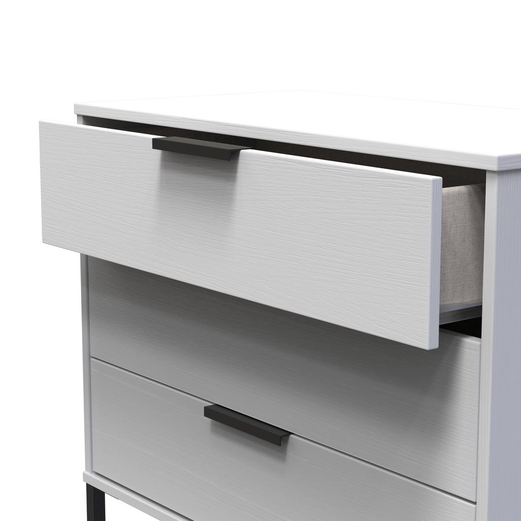 Hong Kong (Black Sleigh Legs) 3 Drawer Chest