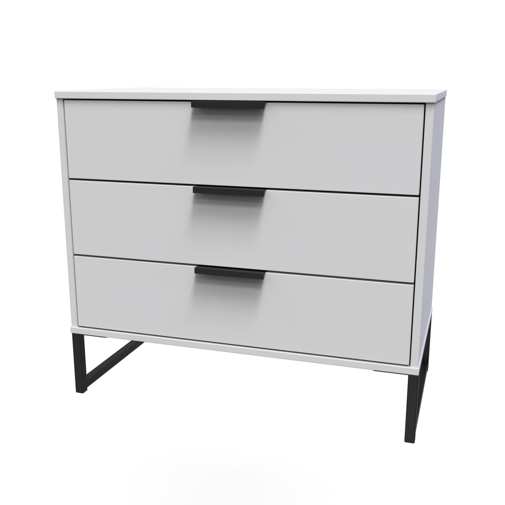 Hong Kong (Black Sleigh Legs) 3 Drawer Chest