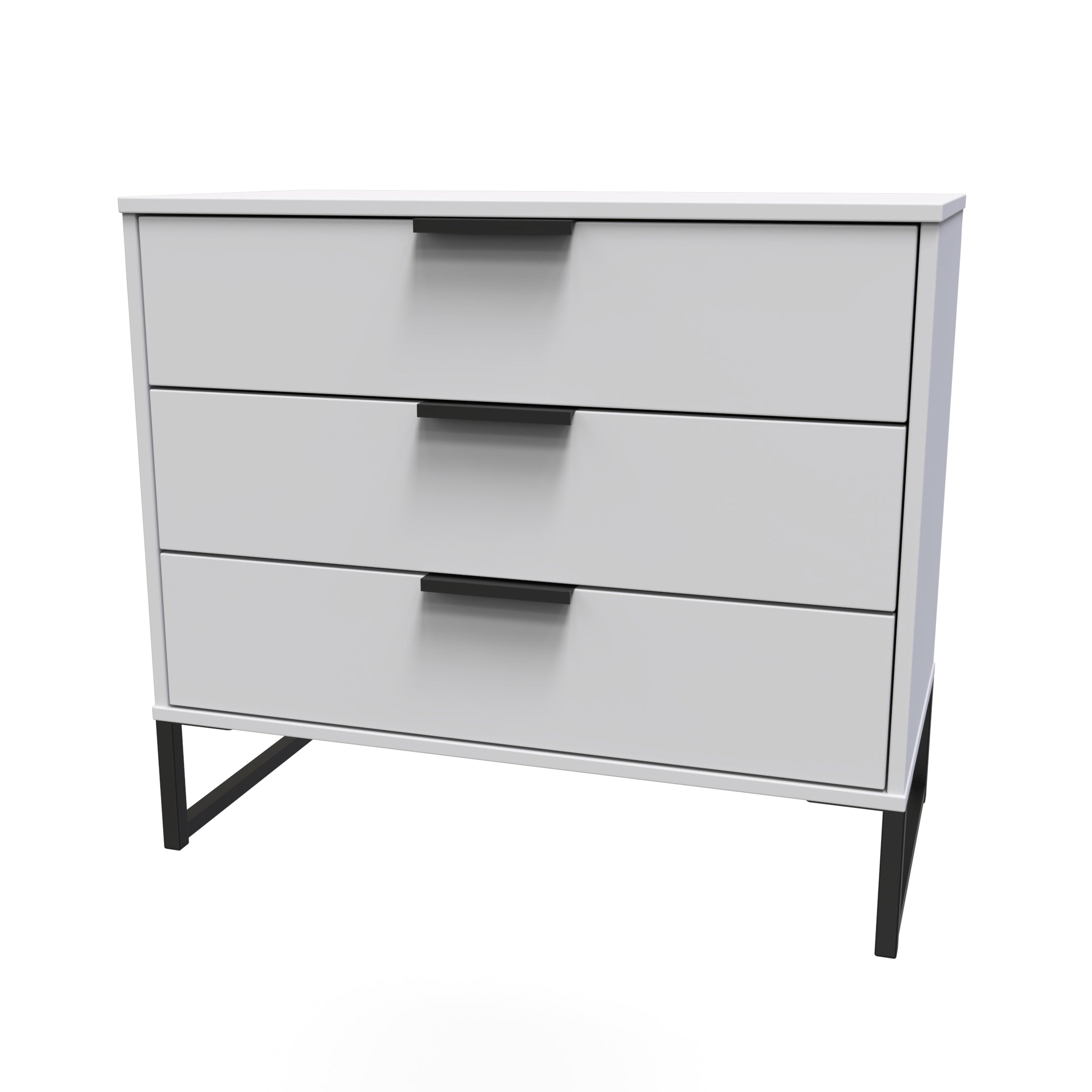 Hong Kong (Black Sleigh Legs) 3 Drawer Chest