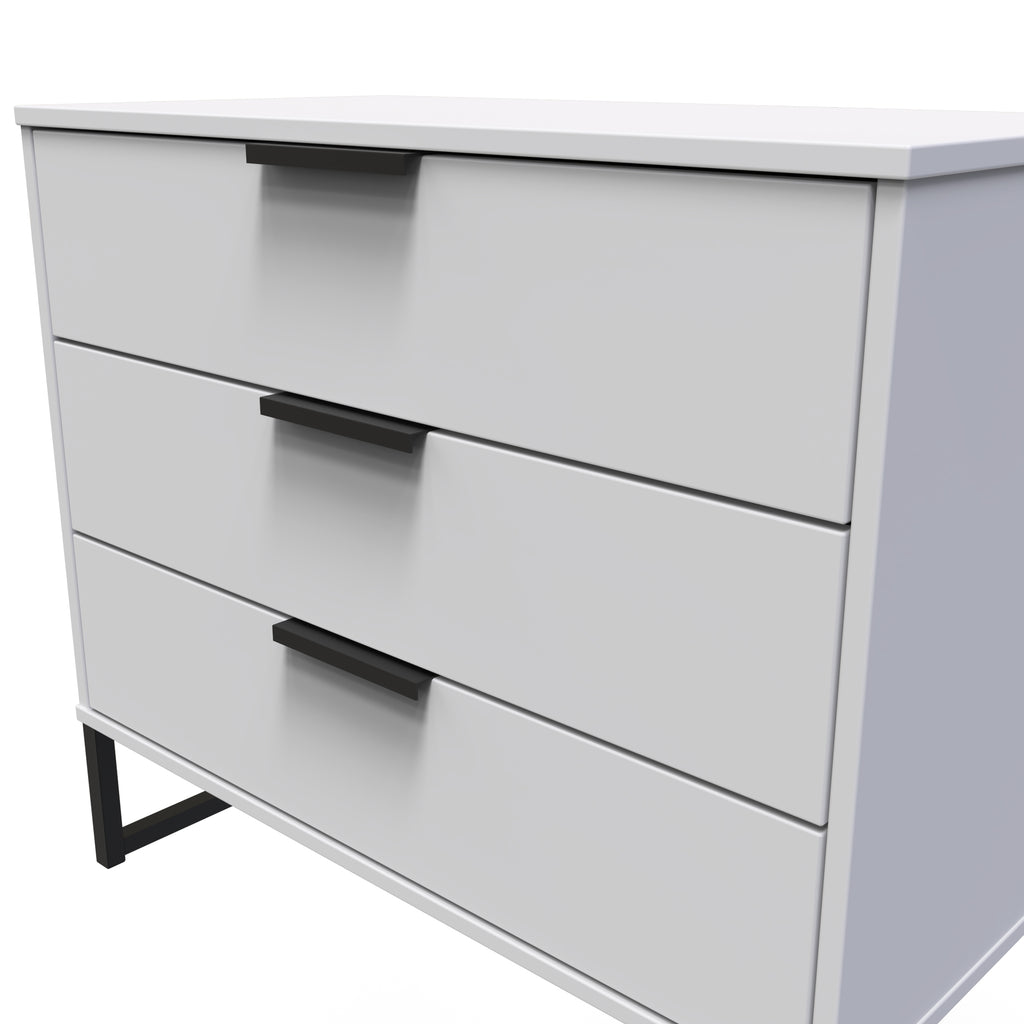 Hong Kong (Black Sleigh Legs) 3 Drawer Chest