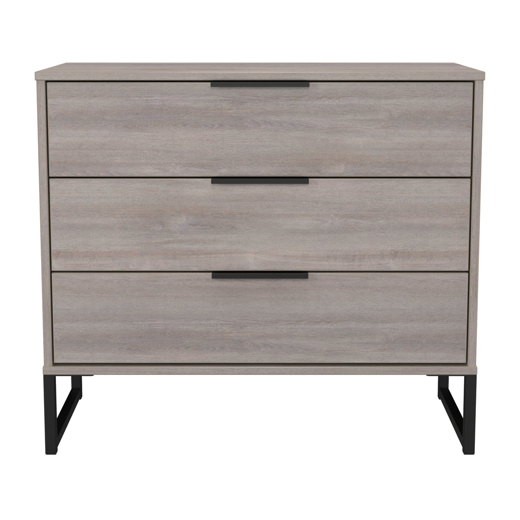 Hong Kong (Black Sleigh Legs) 3 Drawer Chest