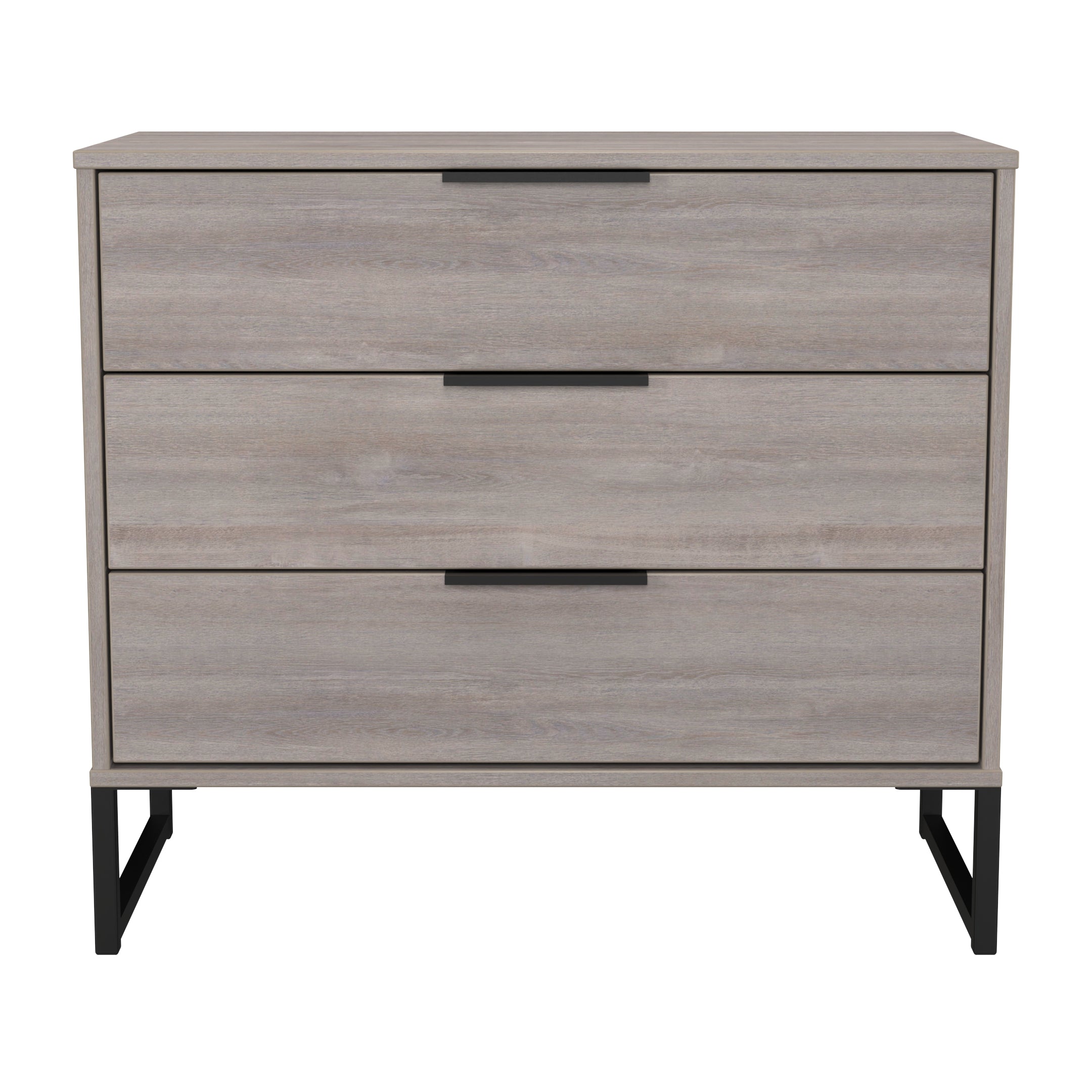 Hong Kong (Black Sleigh Legs) 3 Drawer Chest