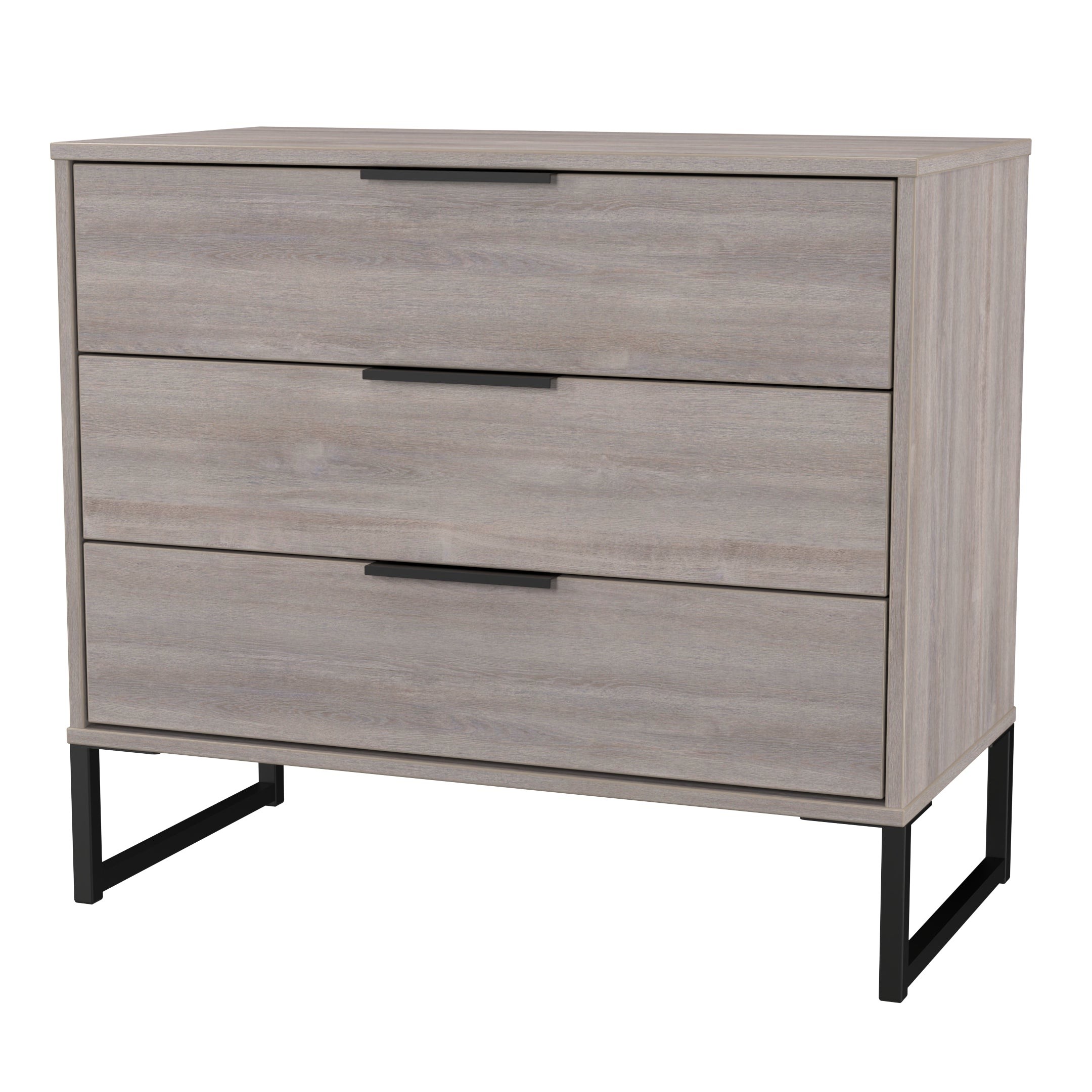Hong Kong (Black Sleigh Legs) 3 Drawer Chest