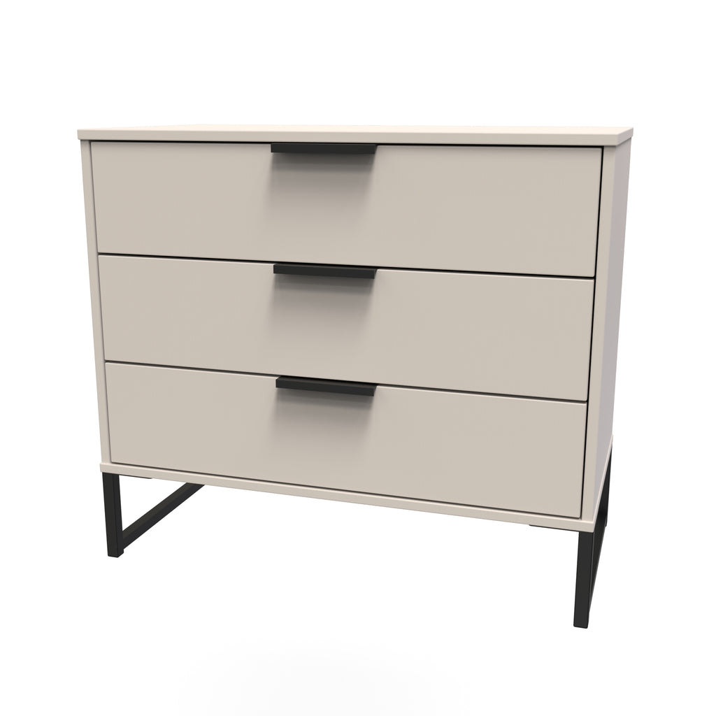 Hong Kong (Black Sleigh Legs) 3 Drawer Chest