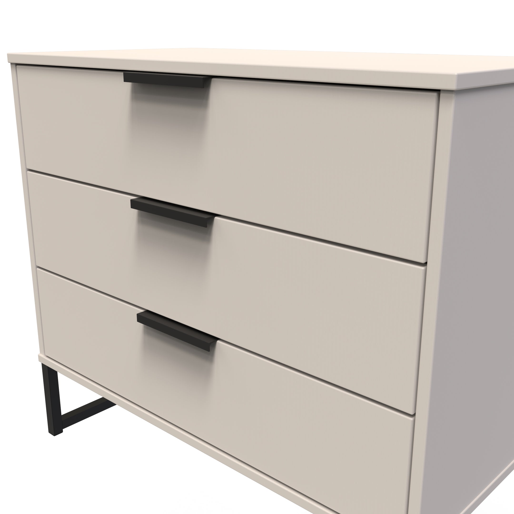 Hong Kong (Black Sleigh Legs) 3 Drawer Chest