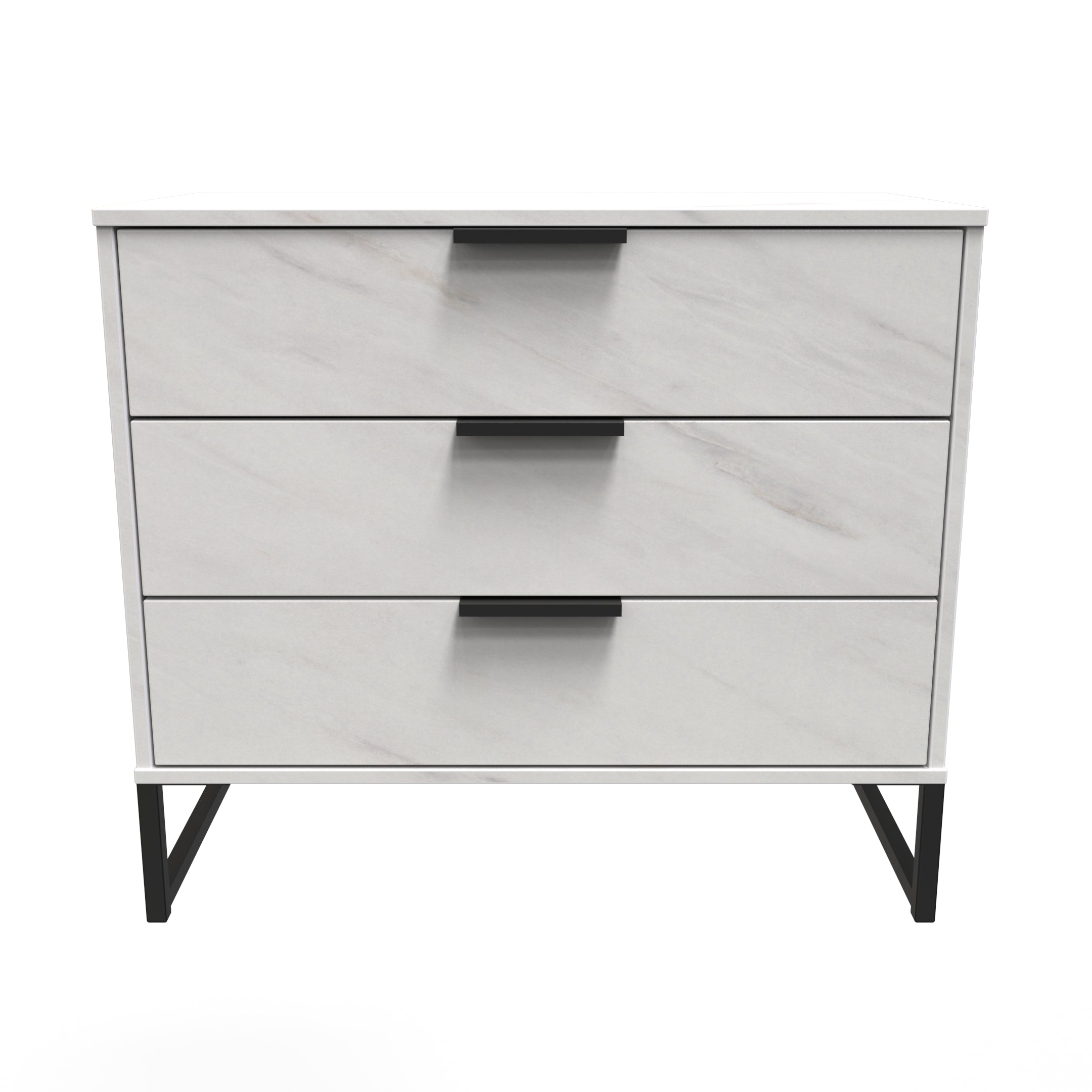 Hong Kong (Black Sleigh Legs) 3 Drawer Chest