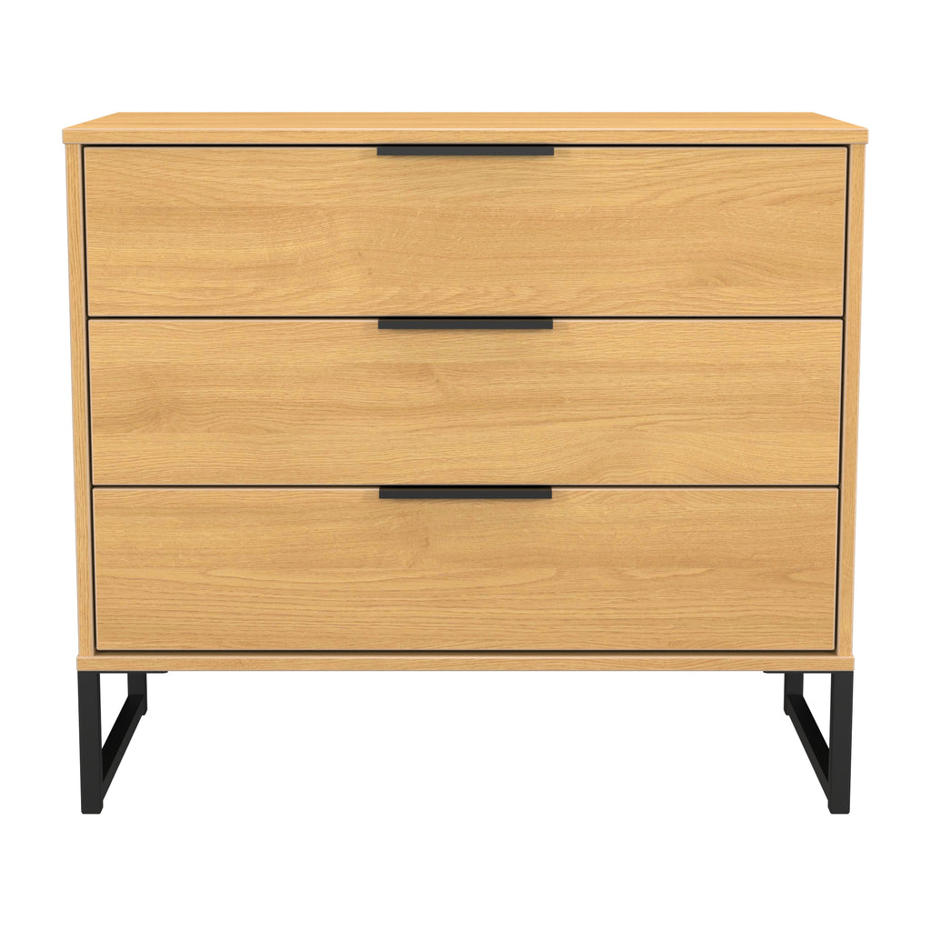 Hong Kong (Black Sleigh Legs) 3 Drawer Chest