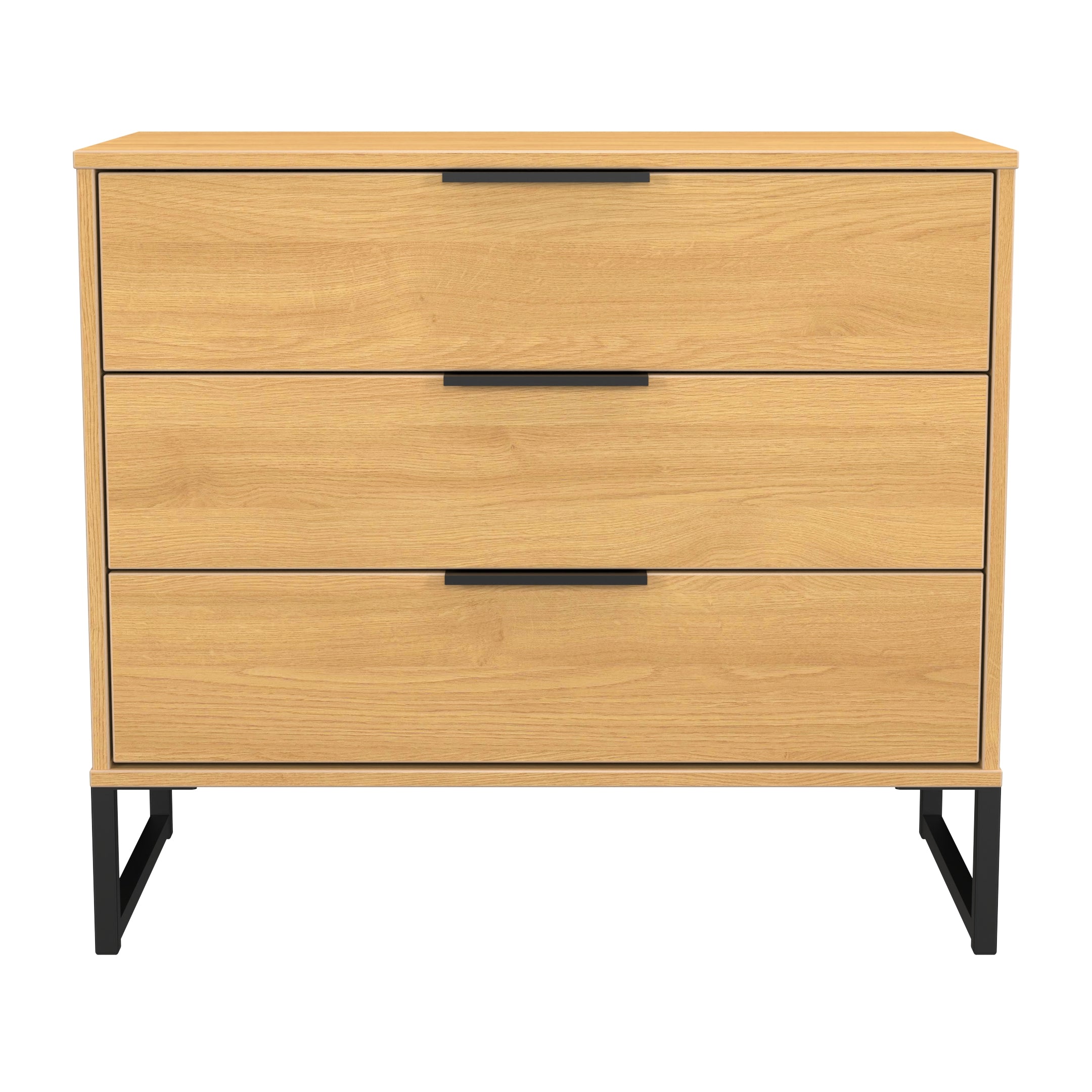 Hong Kong (Black Sleigh Legs) 3 Drawer Chest