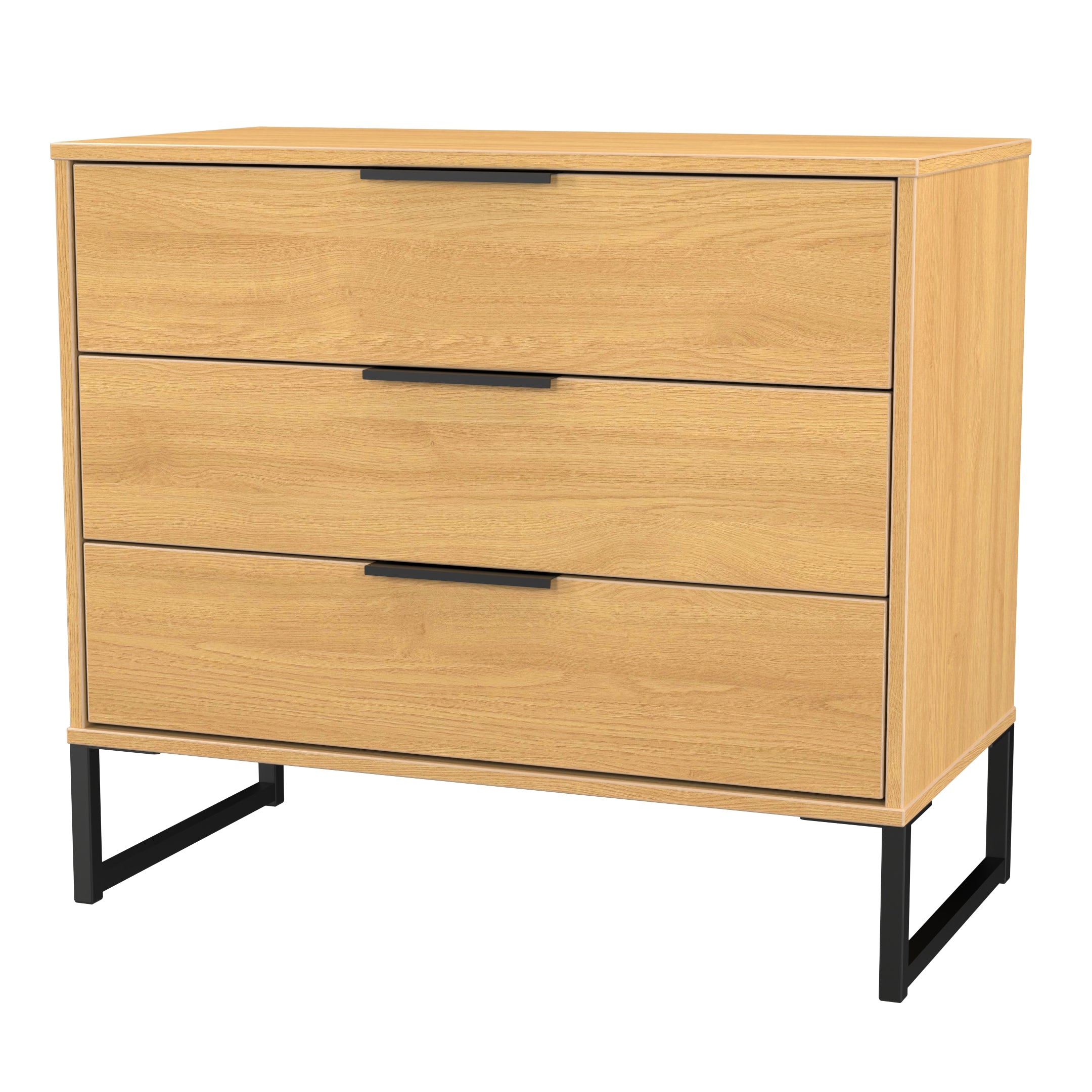 Hong Kong (Black Sleigh Legs) 3 Drawer Chest