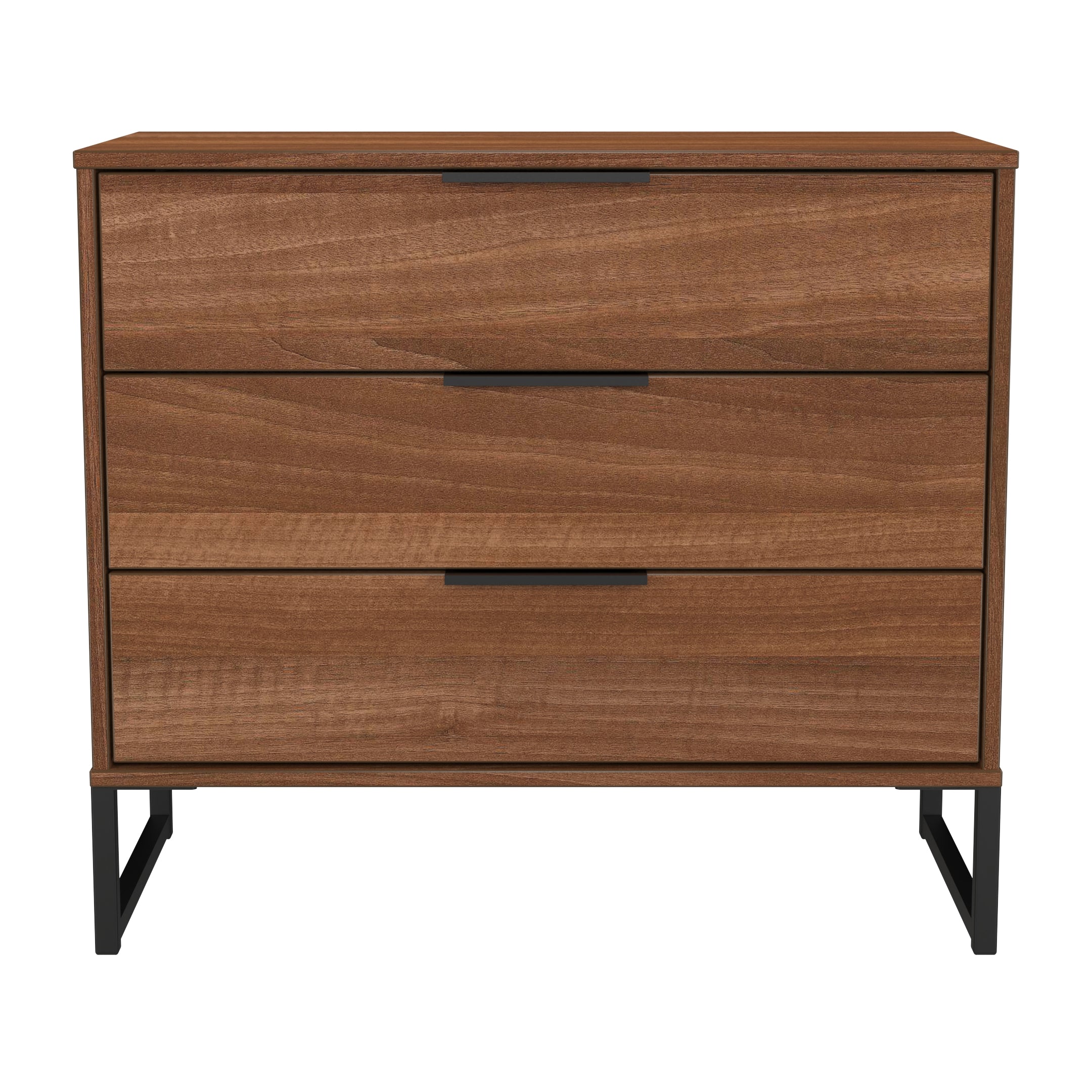 Hong Kong (Black Sleigh Legs) 3 Drawer Chest