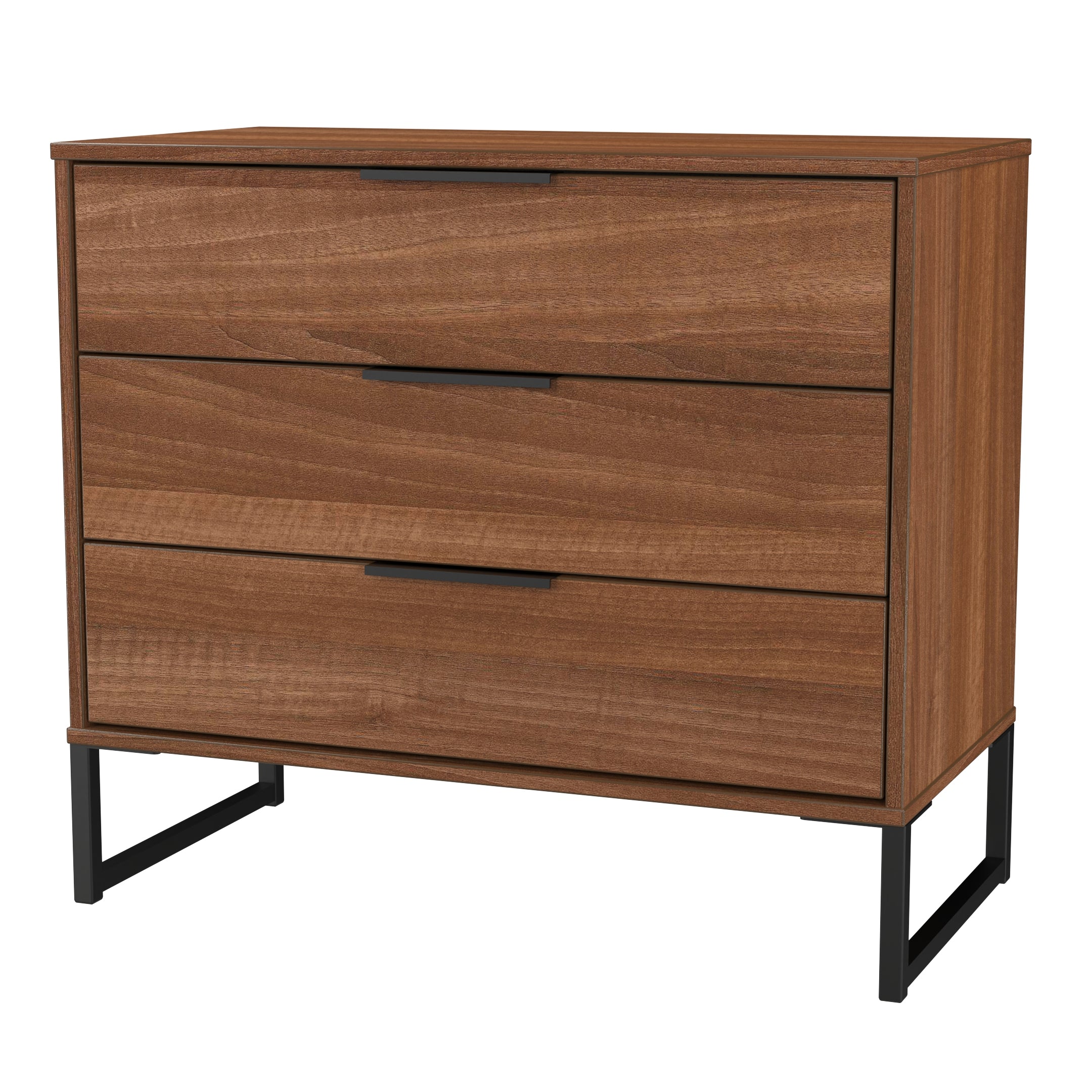 Hong Kong (Black Sleigh Legs) 3 Drawer Chest