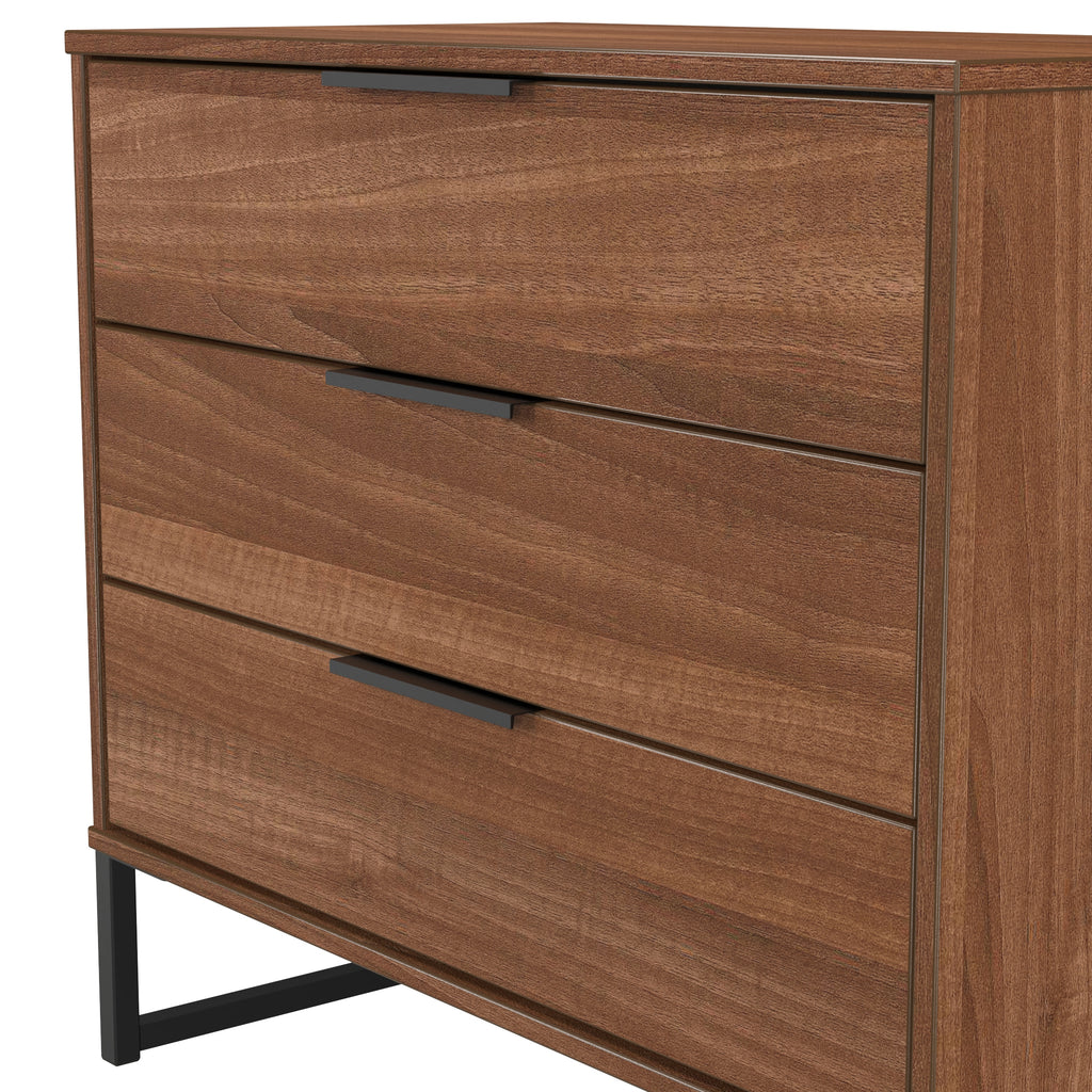 Hong Kong (Black Sleigh Legs) 3 Drawer Chest