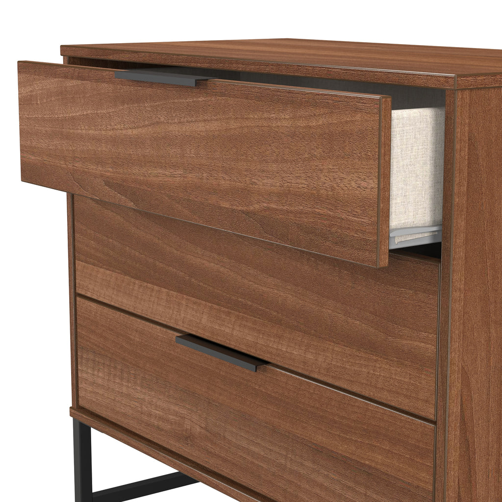 Hong Kong (Black Sleigh Legs) 3 Drawer Chest