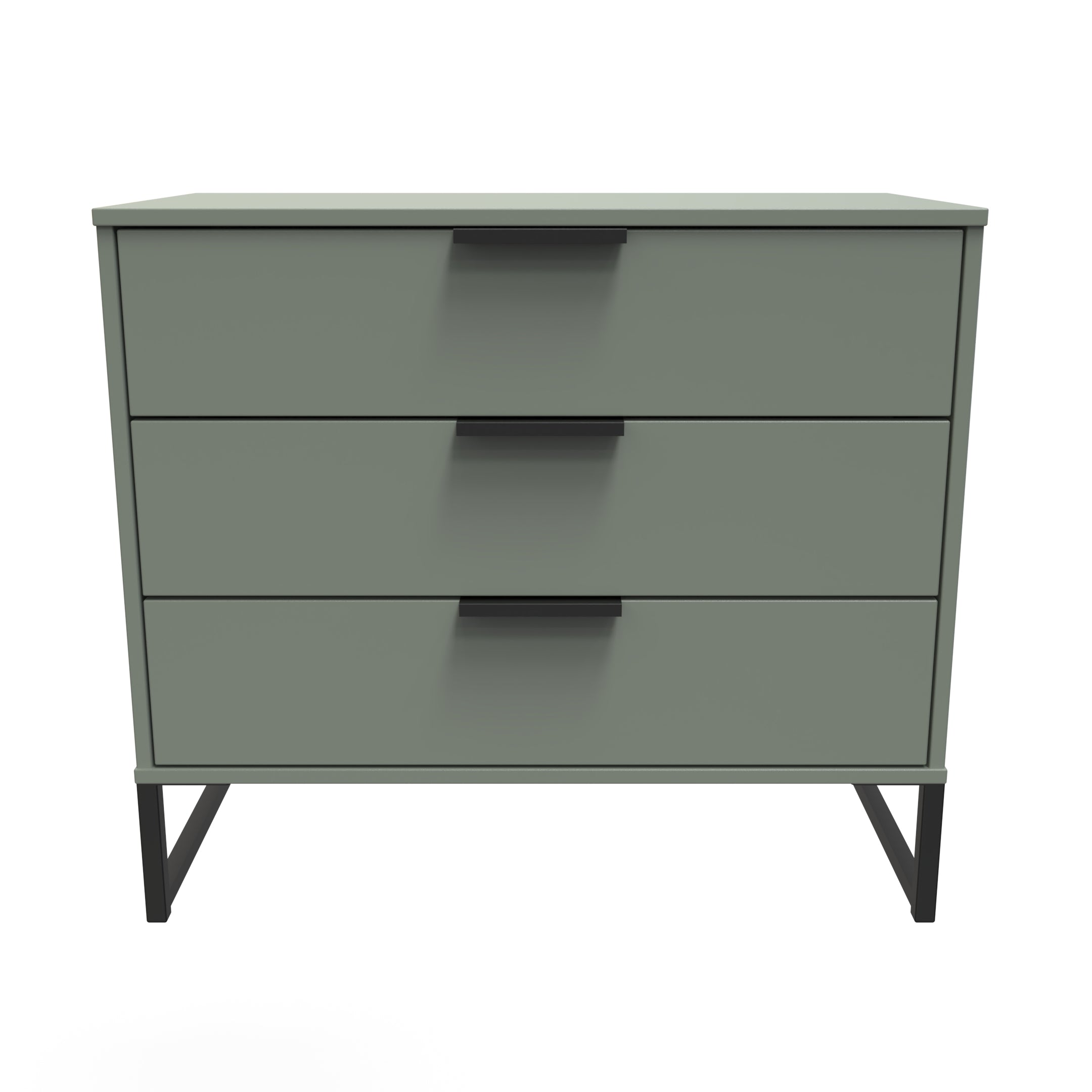 Hong Kong (Black Sleigh Legs) 3 Drawer Chest
