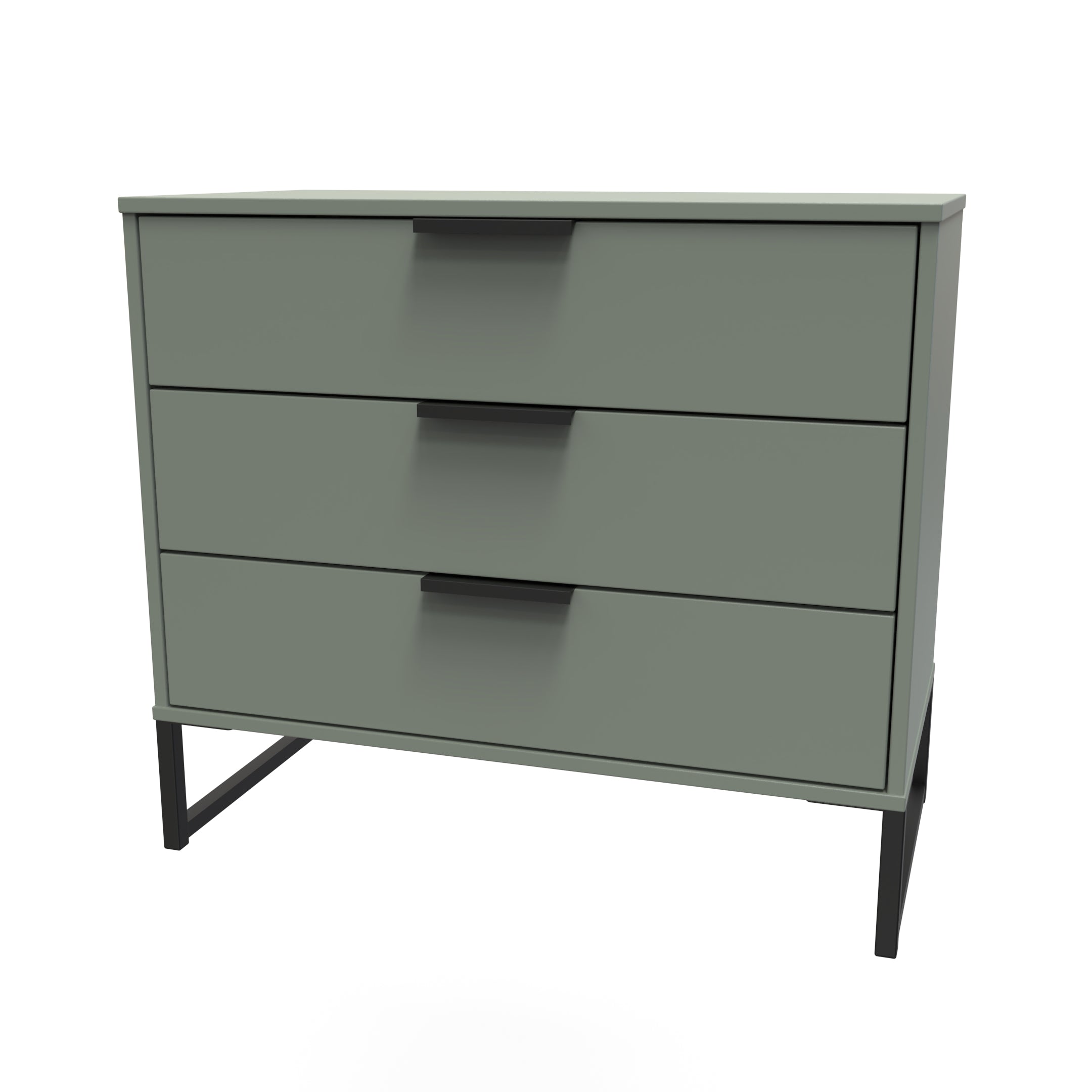 Hong Kong (Black Sleigh Legs) 3 Drawer Chest