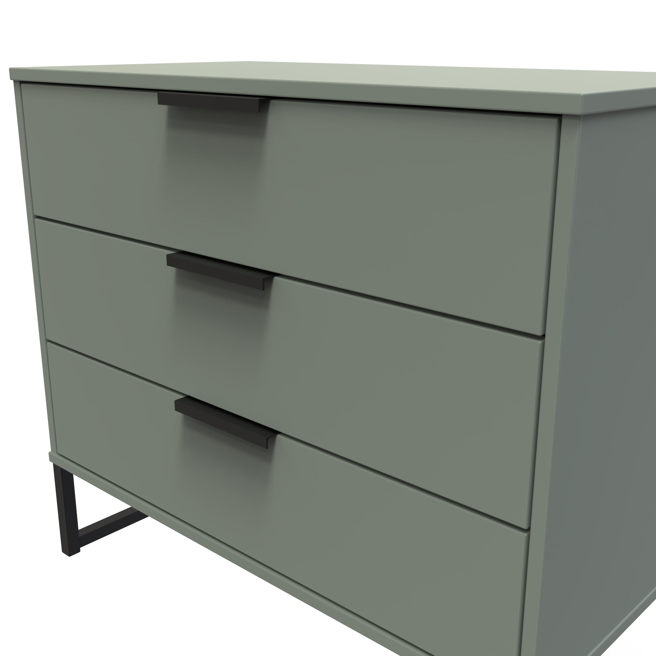 Hong Kong (Black Sleigh Legs) 3 Drawer Chest