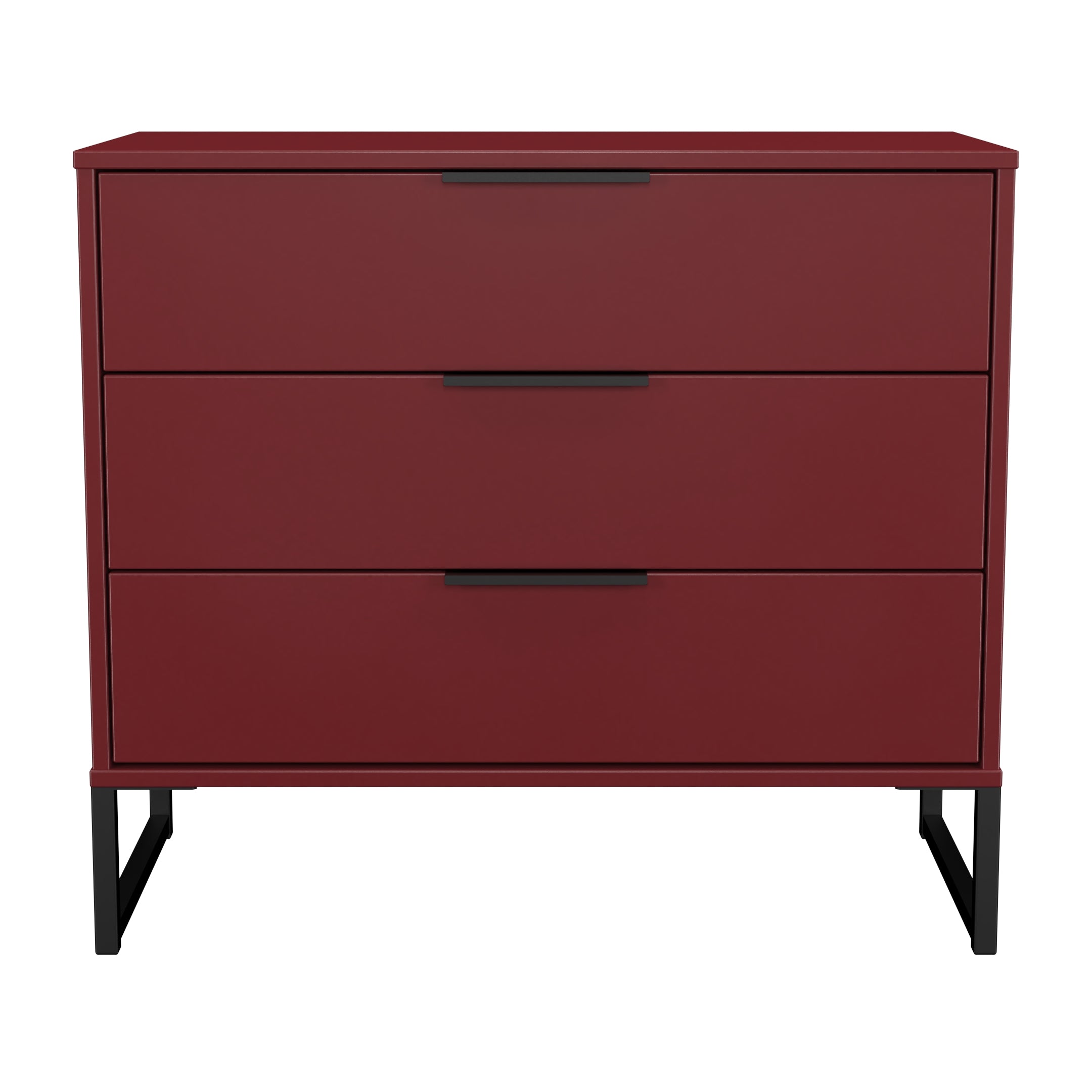 Hong Kong (Black Sleigh Legs) 3 Drawer Chest