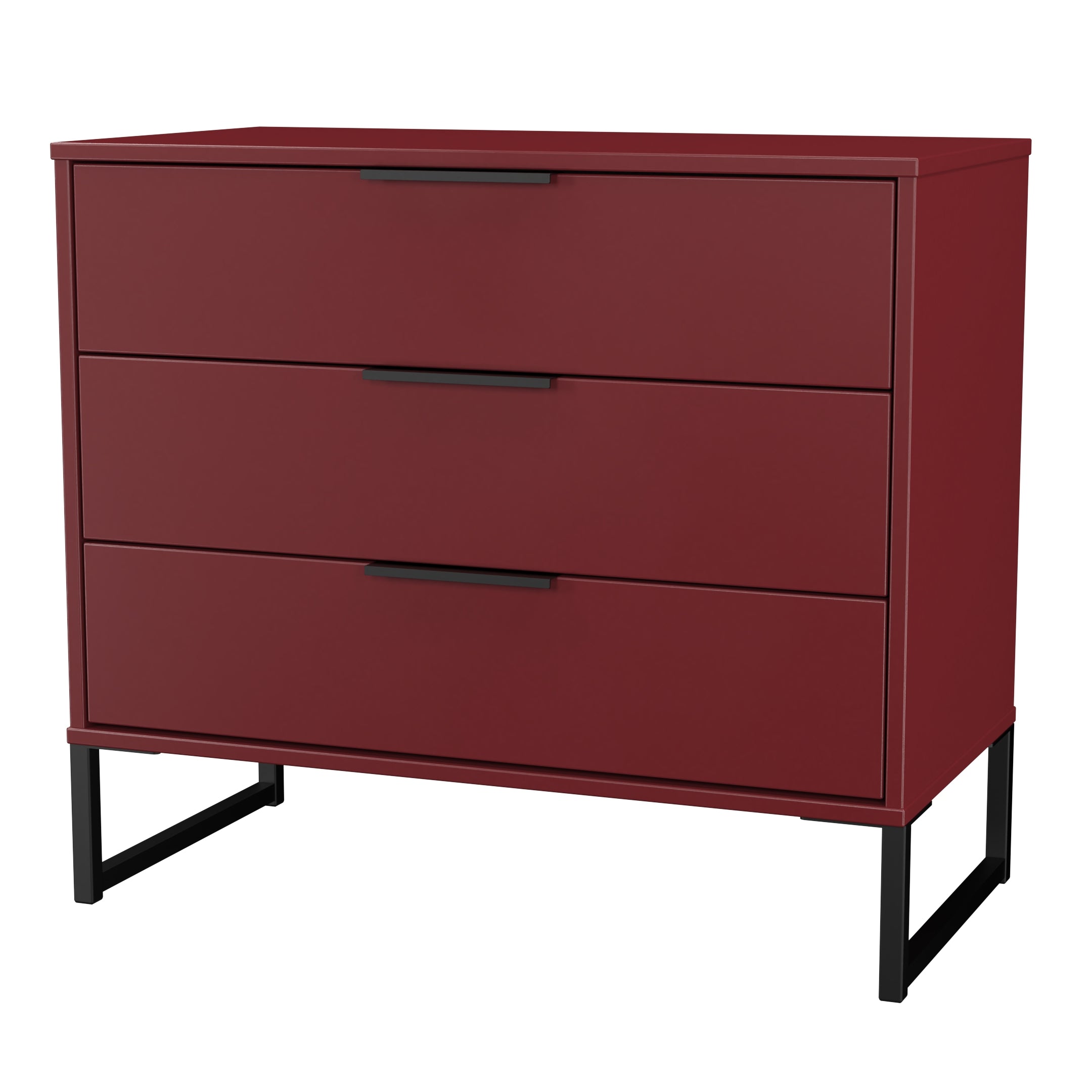 Hong Kong (Black Sleigh Legs) 3 Drawer Chest