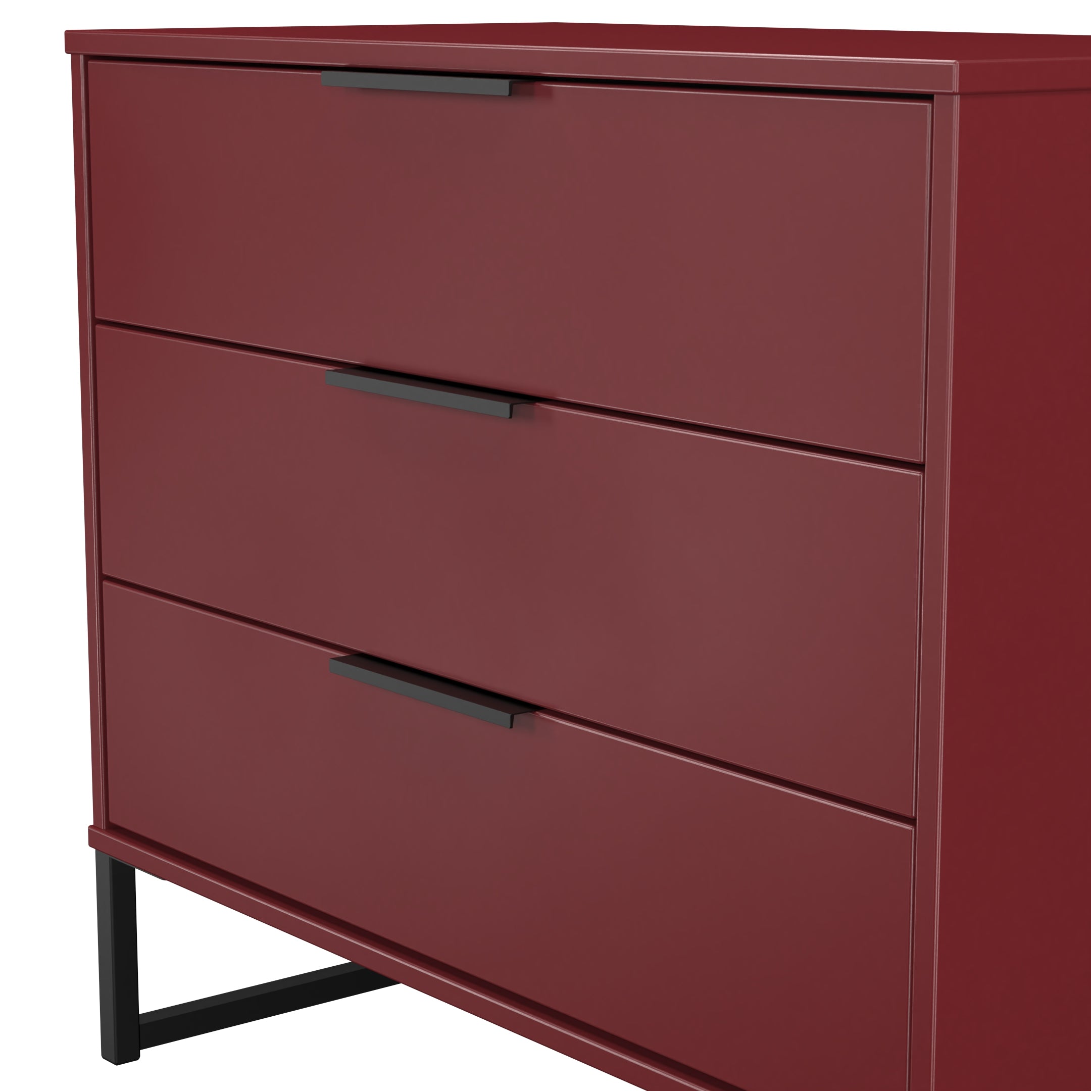 Hong Kong (Black Sleigh Legs) 3 Drawer Chest