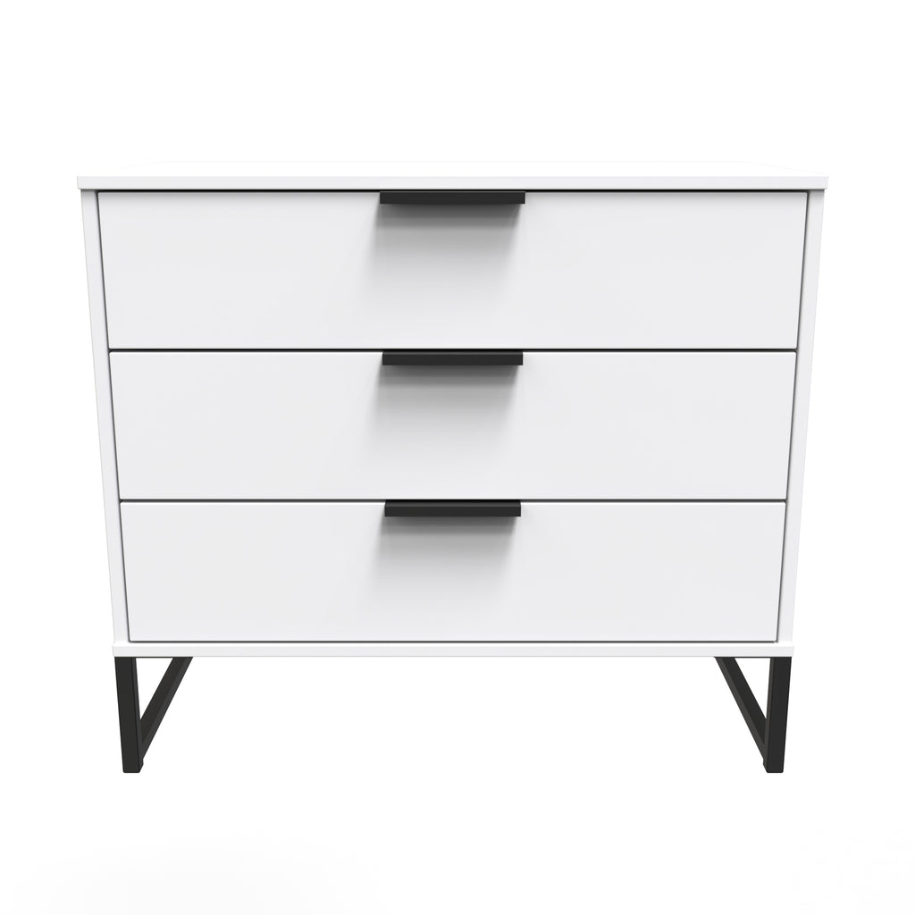 Hong Kong (Black Sleigh Legs) 3 Drawer Chest