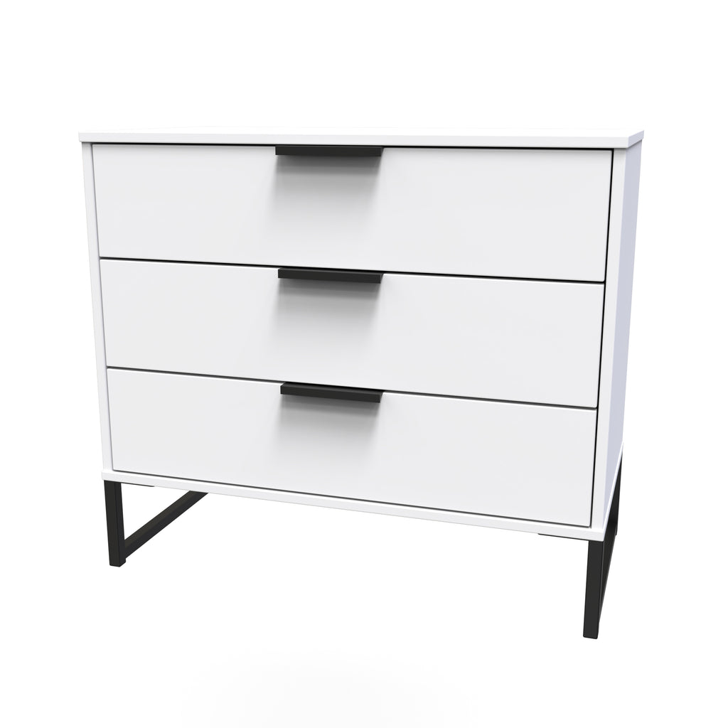Hong Kong (Black Sleigh Legs) 3 Drawer Chest