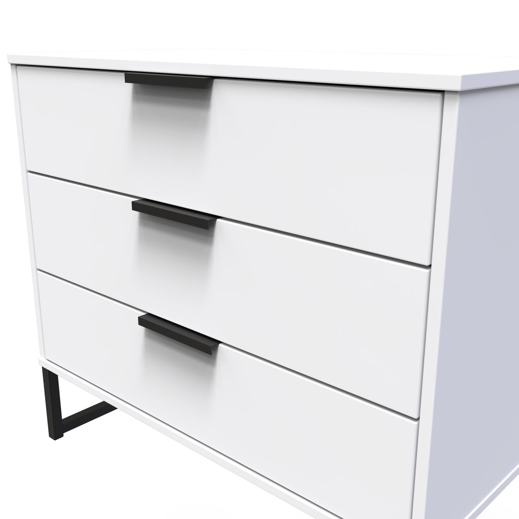 Hong Kong (Black Sleigh Legs) 3 Drawer Chest