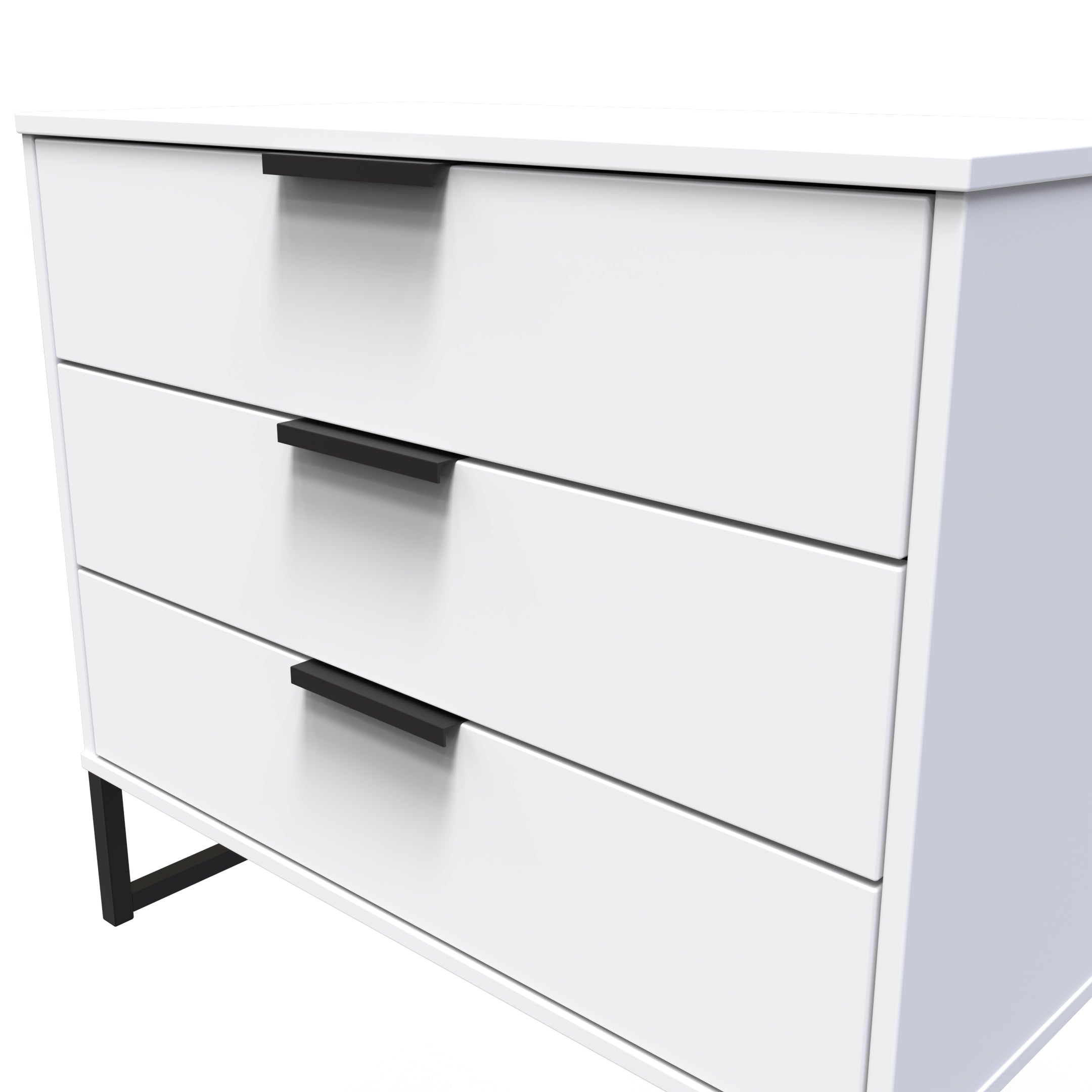 Hong Kong (Black Sleigh Legs) 3 Drawer Chest